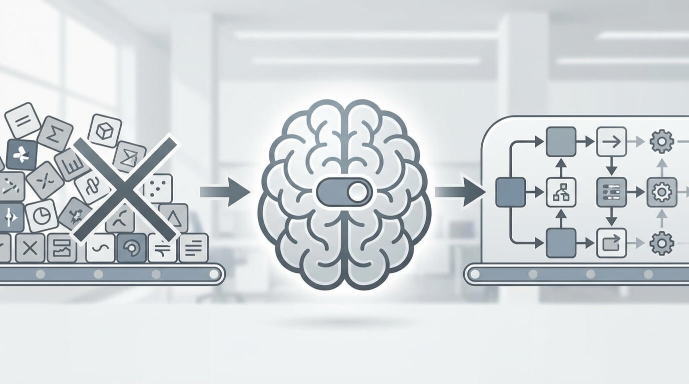 Representação do processo de parar de traduzir e começar a pensar em inglês automaticamente
