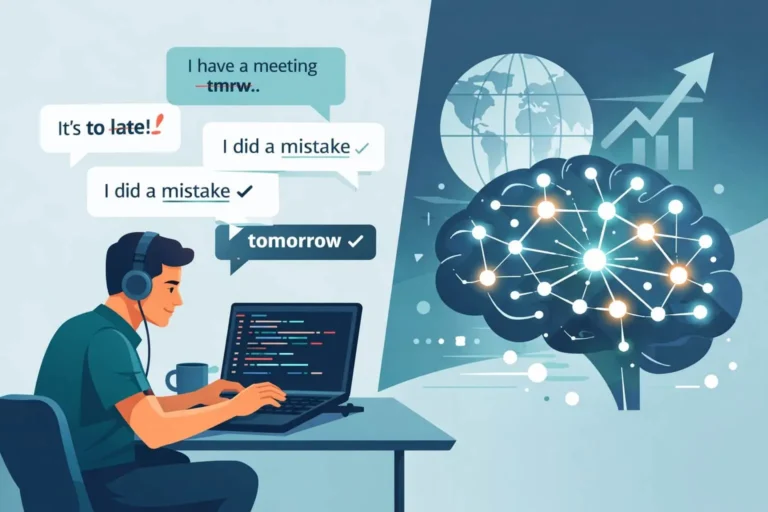 erro como parte do aprendizado de inglês para profissionais de tecnologia